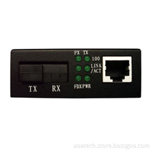 Fiber to RJ45 media converter, 60km single mode 10/100Mbps auto-sensed and easily upgradeNew